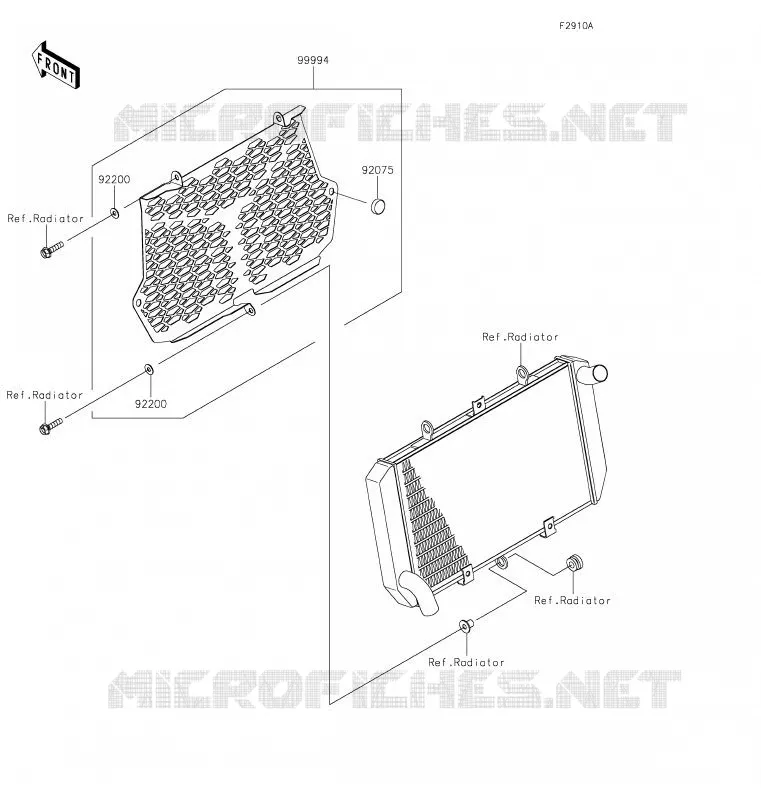 ACCESSORY(Radiator Trim) Kawasaki MOTOS 1000 2020 VERSYS 1000  KLZ1000CLF