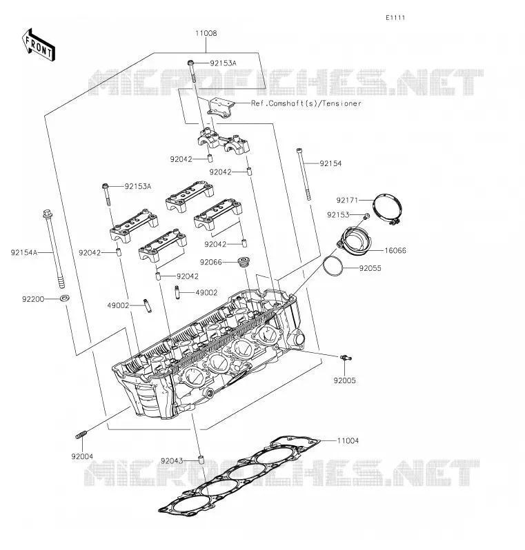 CYLINDER HEAD Kawasaki MOTOS 1000 2020 VERSYS 1000  KLZ1000CLF
