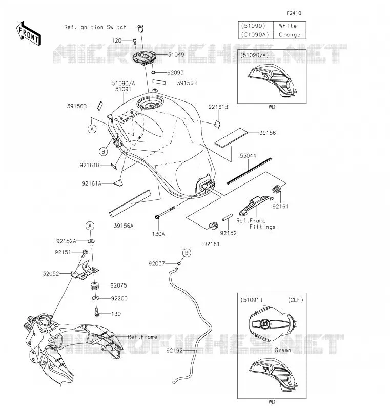 FUEL TANK Kawasaki MOTOS 1000 2020 VERSYS 1000  KLZ1000CLF