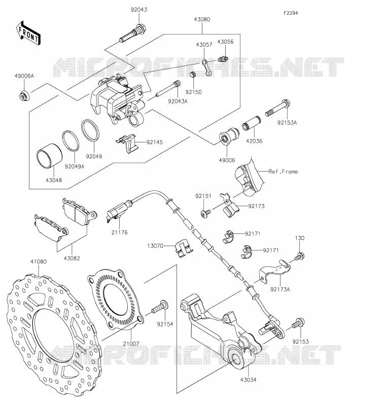 REAR BRAKE Kawasaki MOTOS 1000 2020 VERSYS 1000  KLZ1000CLF