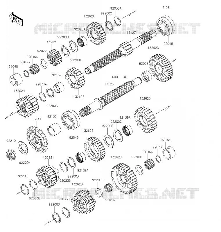 TRANSMISSION Kawasaki MOTOS 1000 2020 VERSYS 1000  KLZ1000CLF