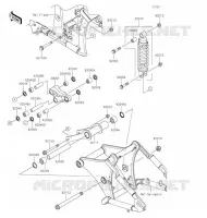 SUSPENSION   SHOCK ABSORBER voor Kawasaki VULCAN 900 CLASSIC 2020