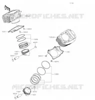 CYLINDER   PISTON  voor Kawasaki VULCAN 900 CUSTOM 2020