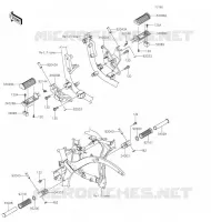 FOOTREST voor Kawasaki VULCAN 900 CUSTOM 2020