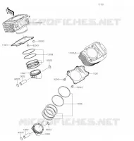 CYLINDER   PISTON  voor Kawasaki VULCAN 900 CLASSIC LT 2020