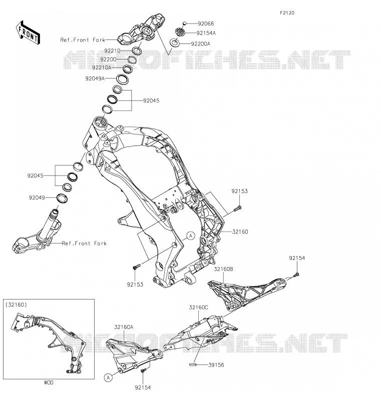 CHASSIS Kawasaki MOTOS 1000 2020 Z1000  ZR1000HLF