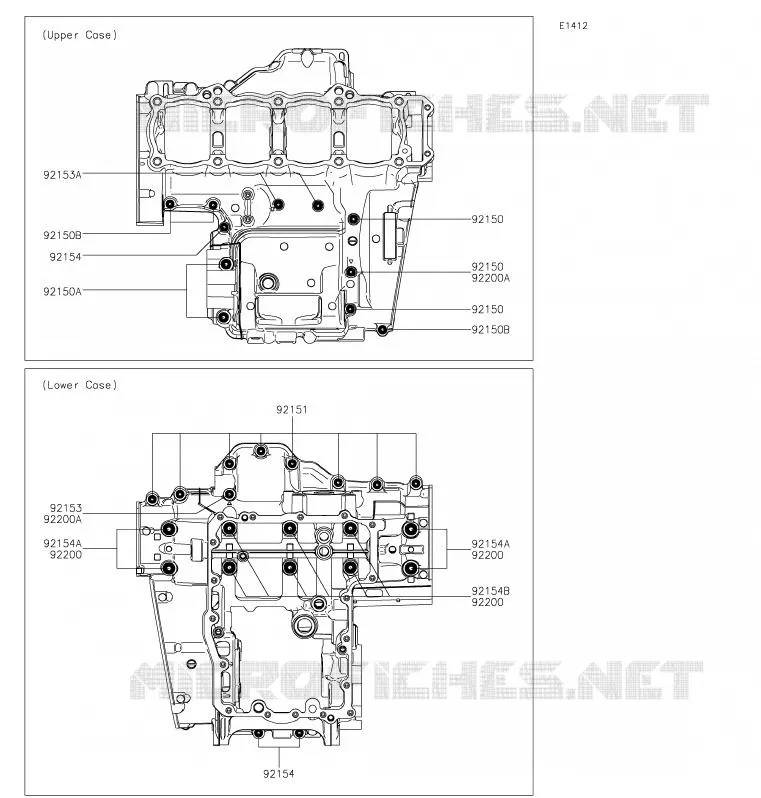 CRANKCASE BOLT Kawasaki MOTOS 1000 2020 Z1000  ZR1000HLF