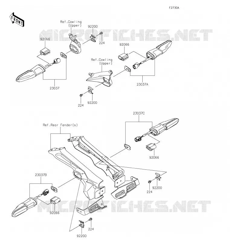 INDICATORS Kawasaki MOTOS 1000 2020 Z1000  ZR1000HLF