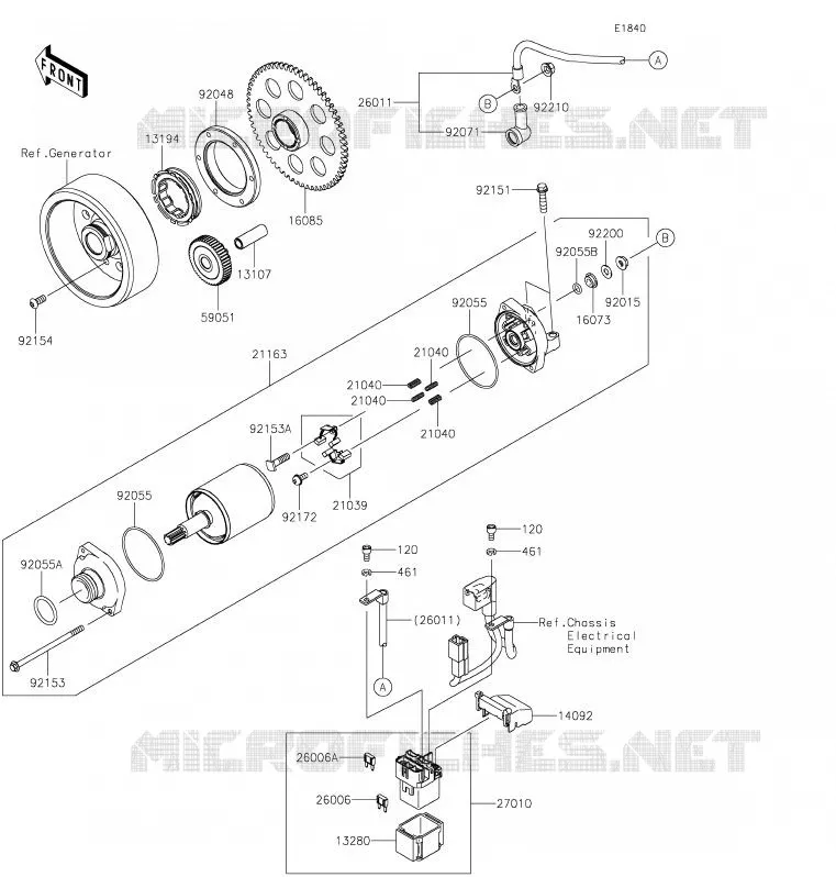 STARTER MOTOR Kawasaki MOTOS 1000 2020 Z1000  ZR1000HLF