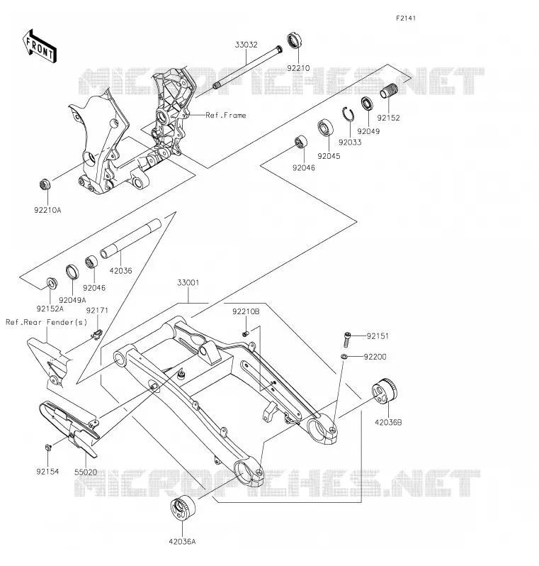 SWINGARM Kawasaki MOTOS 1000 2020 Z1000  ZR1000HLF