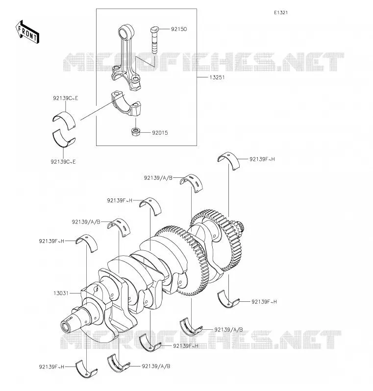 CRANKSHAFT Kawasaki MOTOS 1000 2020 Z1000 R EDITION  ZR1000JLF