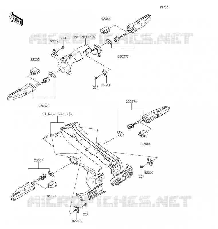 INDICATORS Kawasaki MOTOS 900 2020 Z900  ZR900HLF