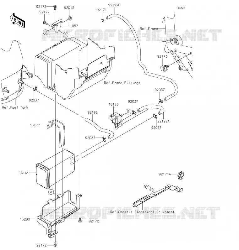 FUEL EVAPORATION SYSTEM Kawasaki MOTOS 900 2020 Z900  ZR900HLF