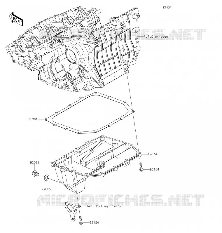 OIL PAN Kawasaki MOTOS 1000 2020 NINJA H2 SX  ZX1002ALF