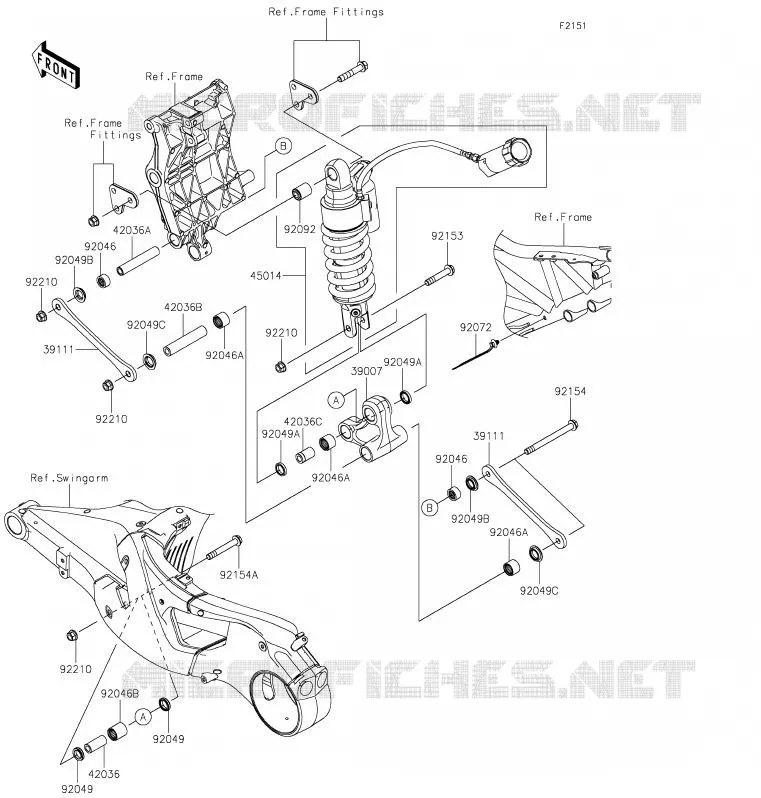 SUSPENSION - SHOCK ABSORBER Kawasaki MOTOS 1000 2020 NINJA H2 SX  ZX1002ALF
