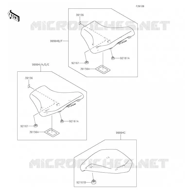 ACCESSORY(Seat) Kawasaki MOTOS 1000 2020 NINJA H2 SX SE  ZX1002BLF