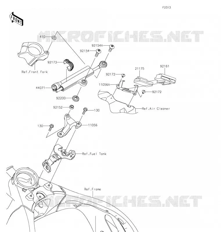 STEERING DAMPER Kawasaki MOTOS 1000 2020 NINJA ZX-10R  ZX1002ELFA