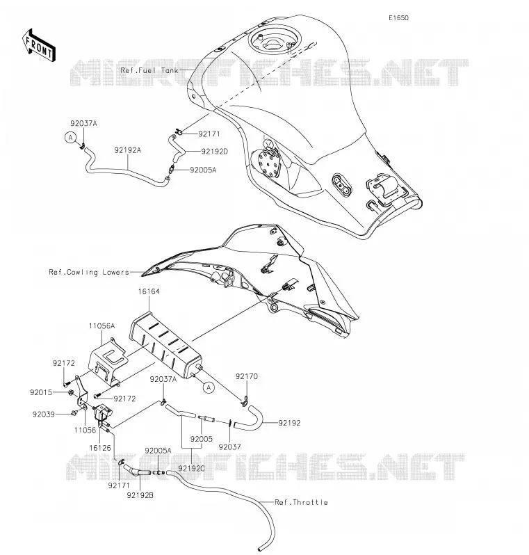 FUEL EVAPORATION SYSTEM Kawasaki MOTOS 1000 2020 NINJA ZX-10R SE  ZX1002HLF