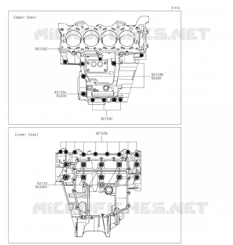 CRANKCASE BOLT Kawasaki MOTOS 600 2018 NINJA ZX-6R  ZX600RJF