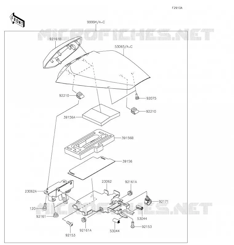 ACCESSORY(Pillion Seat Cover) Kawasaki MOTOS 600 2020 NINJA ZX-6R  ZX636HLF