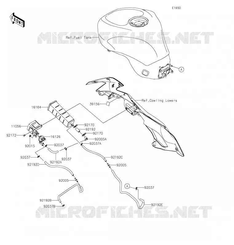 FUEL EVAPORATION SYSTEM(CA) Kawasaki MOTOS 600 2020 NINJA ZX-6R  ZX636HLF