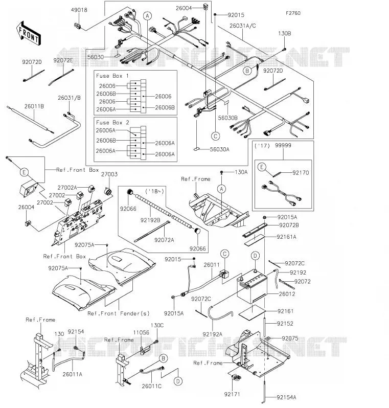 CHASSIS ELECTRICAL EQUIPMENT Kawasaki SSV 1000 2020 MULE PRO-DXT  KAF1000ALF
