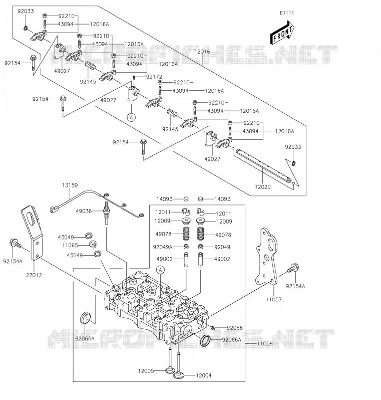 CYLINDER HEAD Kawasaki SSV 1000 2020 MULE PRO-DXT  KAF1000BLF