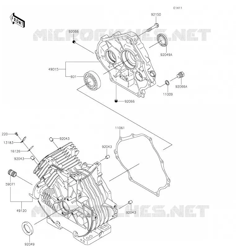 CRANKCASE(S) Kawasaki SSV 400 2020 MULE SX  KAF400JLF