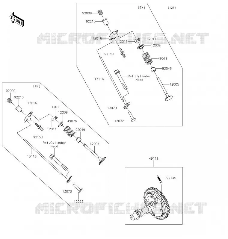VALVE - CAMSHAFT Kawasaki SSV 400 2020 MULE SX  KAF400JLF