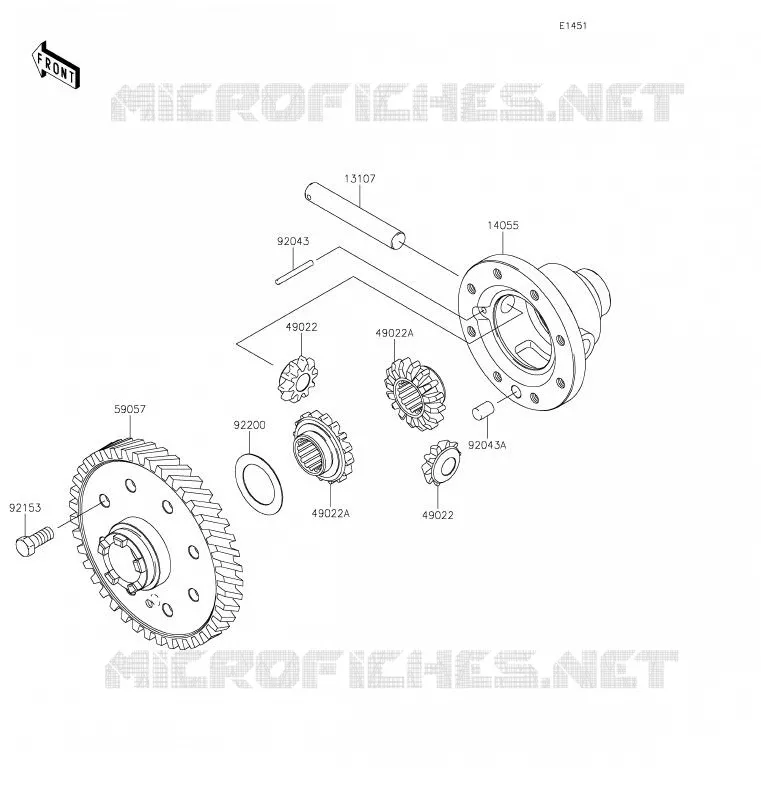 DIFFERENTIAL Kawasaki SSV 400 2020 MULE SX  KAF400TLF
