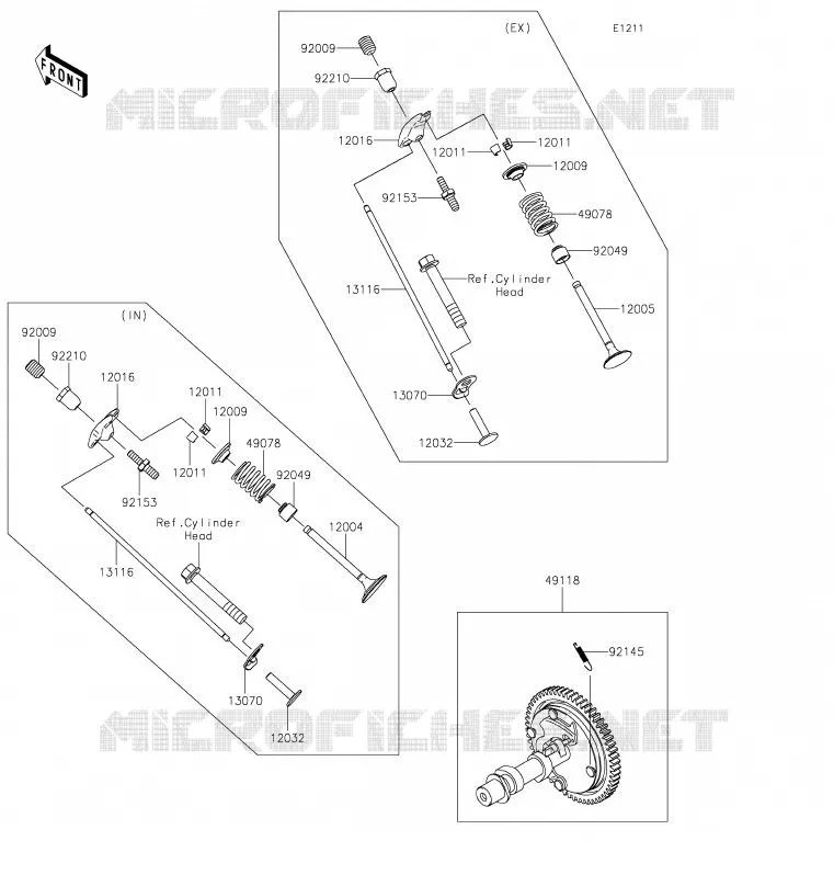 VALVE - CAMSHAFT Kawasaki SSV 400 2020 MULE SX  KAF400WLF