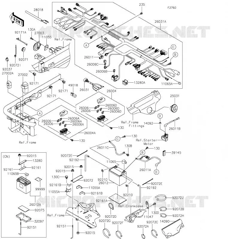 CHASSIS ELECTRICAL EQUIPMENT Kawasaki SSV 620 2020 MULE 4010 4X4  KAF620MLF