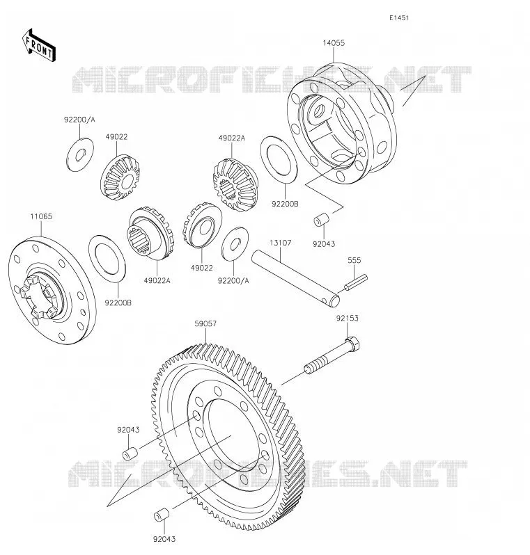 DIFFERENTIAL Kawasaki SSV 620 2020 MULE 4010 4X4  KAF620MLF