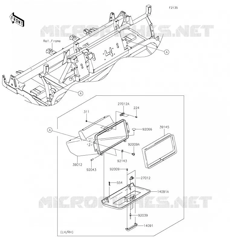 FRONT BOX Kawasaki SSV 620 2020 MULE 4010 4X4  KAF620MLF