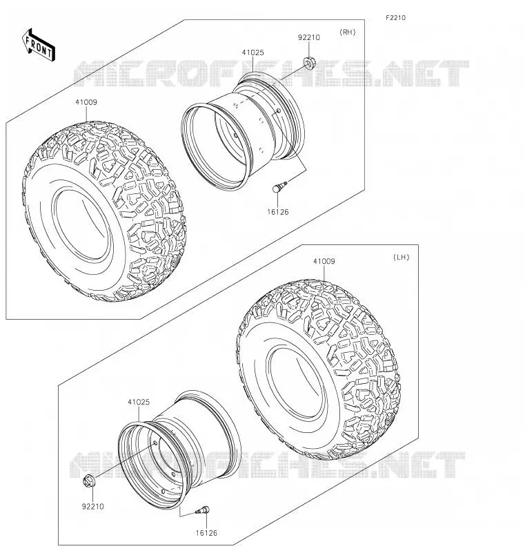 WHEELS - TIRES Kawasaki SSV 620 2020 MULE 4010 4X4  KAF620MLF