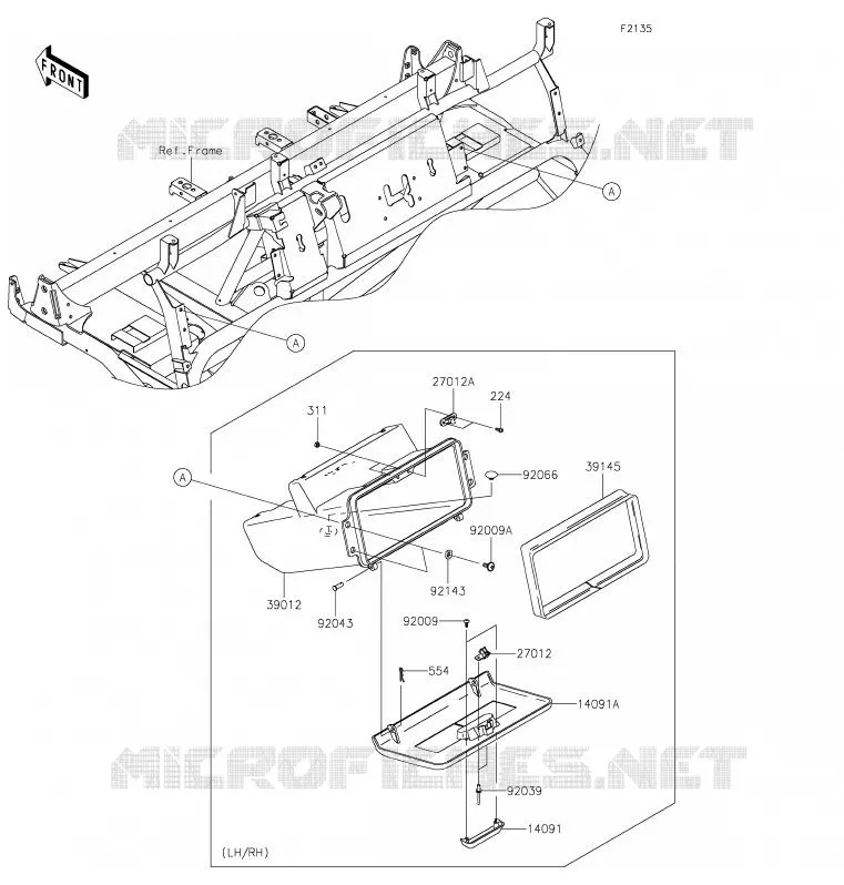 FRONT BOX Kawasaki SSV 620 2020 MULE 4010 TRANS 4X4  KAF620RLF
