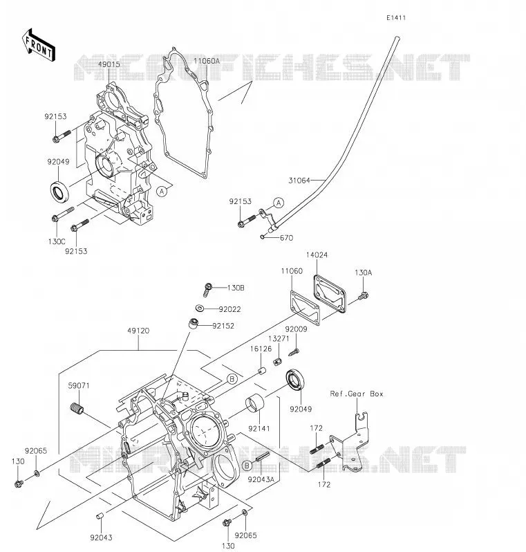 CRANKCASE(S) Kawasaki SSV 620 2020 MULE 4010 TRANS 4X4  KAF620RLF