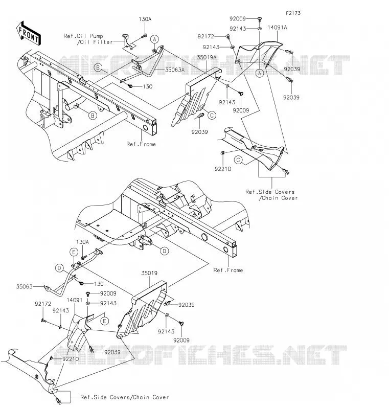 REAR FENDER Kawasaki SSV 620 2020 MULE 4010 TRANS 4X4  KAF620SLF