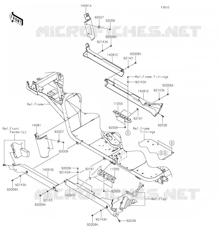 SIDE COVERS - CHAIN COVER Kawasaki SSV 620 2020 MULE 4000 TRANS  KAF620WLF