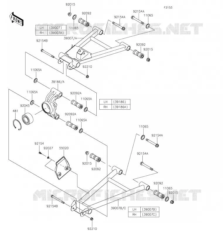 REAR SUSPENSION Kawasaki SSV 820 2020 MULE PRO-FXT  KAF820BLF