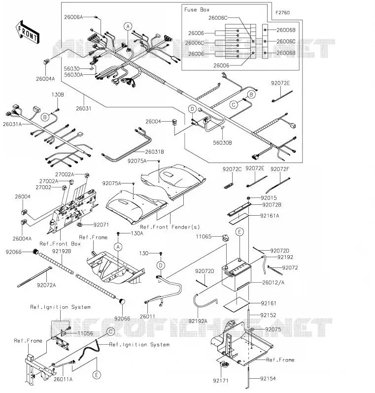 CHASSIS ELECTRICAL EQUIPMENT Kawasaki SSV 820 2020 MULE PRO-FXT  KAF820BLF