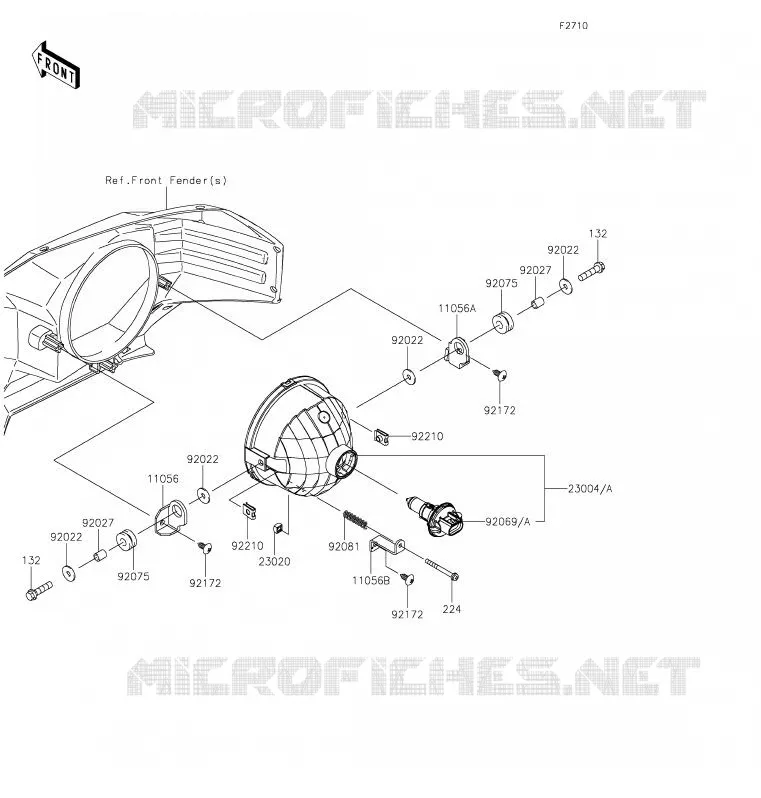 LENS(S) Kawasaki SSV 820 2020 MULE PRO-FXT  KAF820BLF