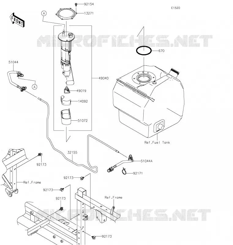 FUEL PUMP Kawasaki SSV 820 2020 MULE PRO-FXT  KAF820CLF