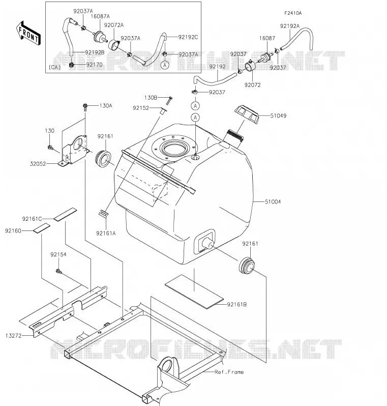 FUEL TANK Kawasaki SSV 820 2020 MULE PRO-FXT  KAF820CLF