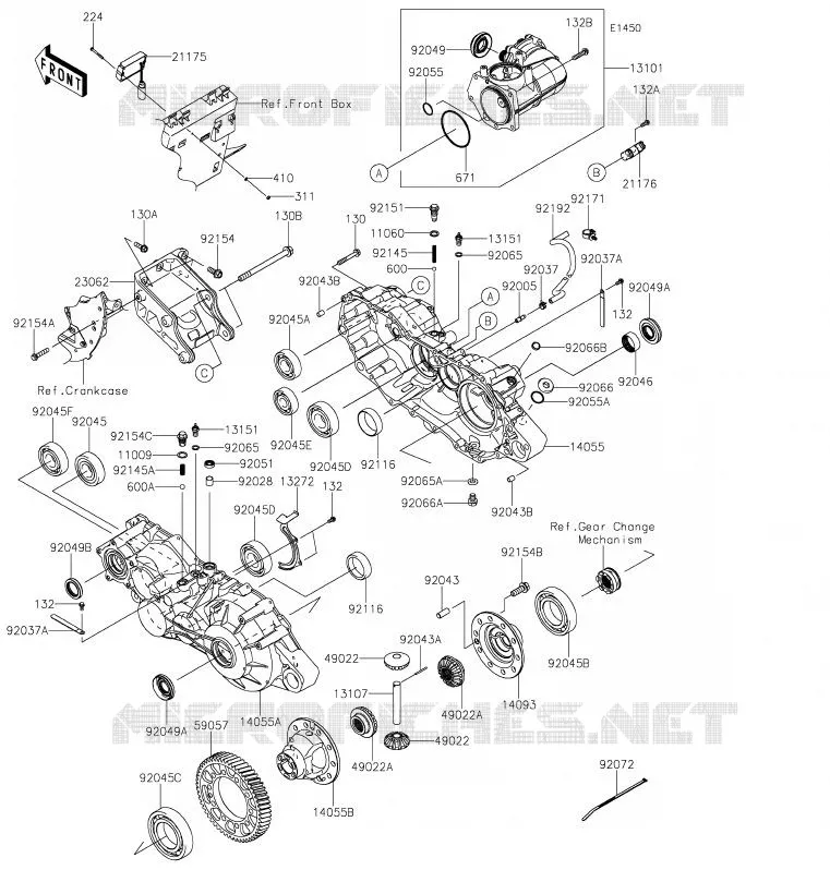 DRIVE SHAFT - FINAL GEAR Kawasaki SSV 820 2020 MULE PRO-FXT  KAF820CLF