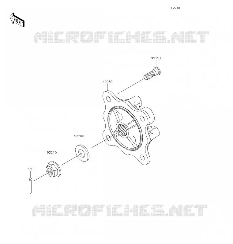 REAR HUB - BRAKE Kawasaki SSV 820 2020 MULE PRO-FXT  KAF820CLF