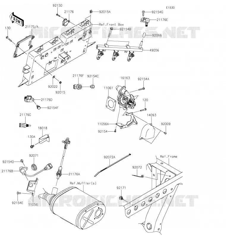 FUEL INJECTION Kawasaki SSV 820 2020 MULE PRO-FXT  KAF820DLF
