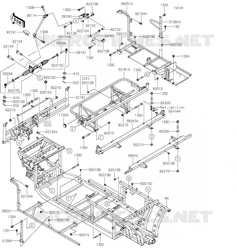 CHASSIS Kawasaki SSV 820 2020 MULE PRO-FX  KAF820ELF