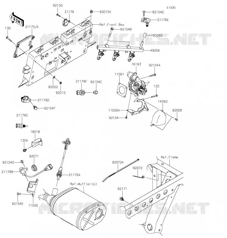 FUEL INJECTION Kawasaki SSV 820 2020 MULE PRO-FX  KAF820ELF