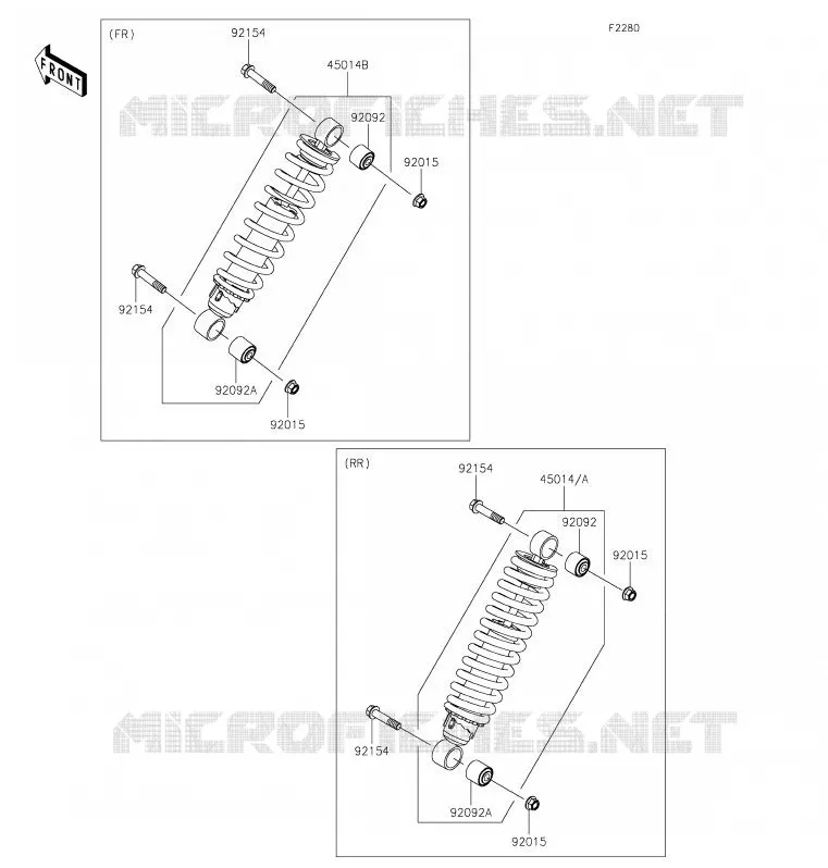 SUSPENSION - SHOCK ABSORBER Kawasaki SSV 820 2020 MULE PRO-FX  KAF820ELF